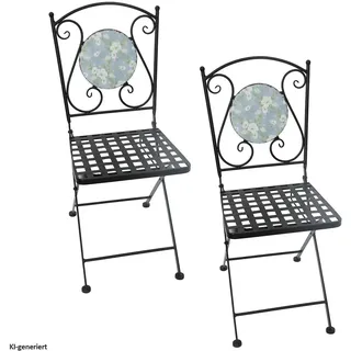 Hti-Living Celia Petunien Gartenstuhl 35 x 37 x 89 cm mehrfarbig 2 St.