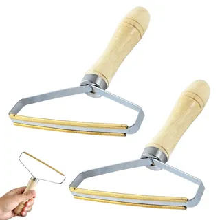 Tragbarer Fusselentferner, 2 Stück doppelter Teppichschaber, manuelles Bürstenwerkzeug, wiederverwendbarer Kleiderrasierer, für Teppich, Sofa, Kleidung, Matratzen, Stoffe