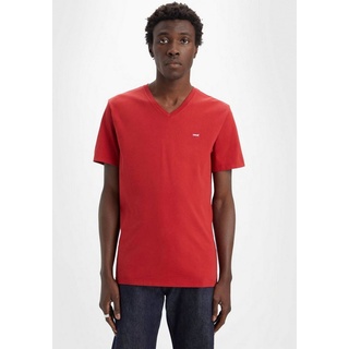 Levi's® V-Shirt LE ORIGINAL HM VNECK mit Logostickerei rot L