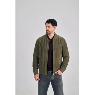 Lederjacke FREAKY NATION "Ted-FN", Herren, Gr. 4XL (56), grau (anthrazit), Oberstoff: 100% Leder, Futter: 100% Polyester, klassisch, Jacken