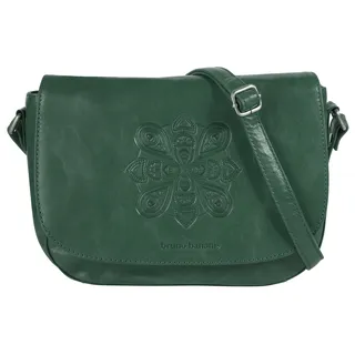 Umhängetasche BRUNO BANANI "Mandala" Gr. B/H/T: 26 cm x 18 cm x 6 cm onesize, grün (dunkelgrün) Damen Taschen Handtaschen echt Leder