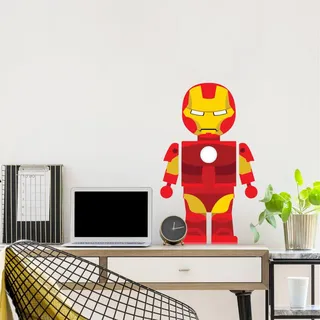 Wandtattoo WALL-ART "Spielfigur Iron Man Superhero" Wandtattoos Gr. B/H/T: 73 cm x 120 cm x 0,1 cm, -, bunt Wandtattoos Wandsticker selbstklebend, entfernbar
