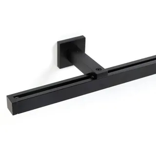 deco-raum Gardinenschiene Cube 1-läufig Ø 20 mm 140 cm Schwarz