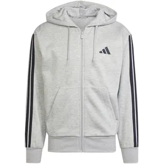 adidas Essentials 3-Streifen Kapuzenjacke Herren grau L