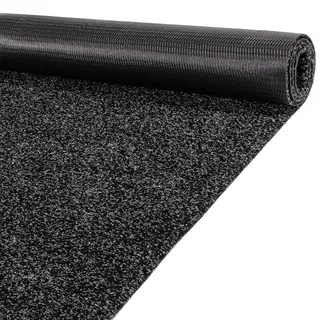 ANRO Teppich Läufer Schmutzfangmatte Sauberlaufmatte Fußmatte Indoor Outdoor Flur Eingang Oskar 140 x 80 cm Schwarz