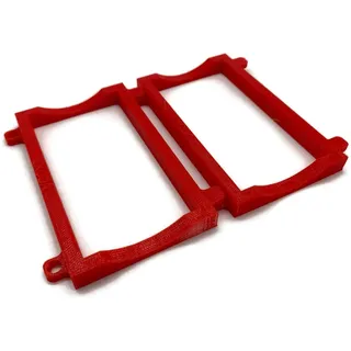 eXODA Flaschenablage Flaschenhalter 2Stk Kühlschrank Regal für Wein Bier Dosen Rot rot