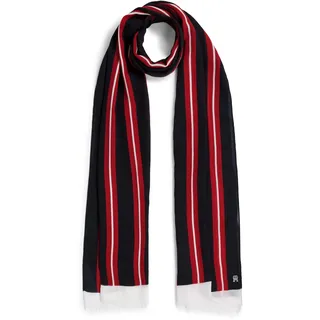 Modeschal TOMMY HILFIGER "TH ELEVATED CHIC SCARF", Damen, rwb stripe, Web, Baumwollmischung, Modetücher