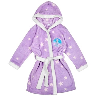 Disney Kinderbademantel Die Eiskönigin Bademantel mit Kapuze aus warmen und weichen Fleece lila 122