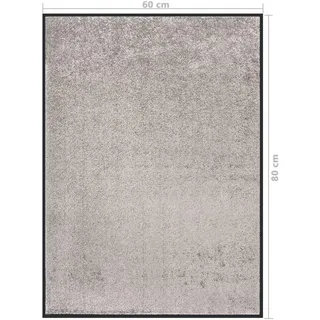 vidaXL Fussmatte 60 x 80 cm Grau