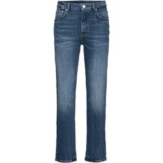 GANT Straight Cropped Jeans - Mid Blue Broken In - 29