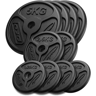Marbo Sport Slim Guss Hantelscheiben-Set Hantelscheibe 30 kg schwarz