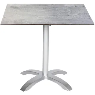 ACAMP Acaplan Gartentisch 80 x 80 x 72 cm Grau/Silber
