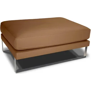 Hocker CALIA ITALIA "Romeo bequem und hochwertig verarbeitet, B/T 96/70cm", beige (karma 600 cuoio), B:96cm H:41cm T:70cm, AnilinLEDER Karma gewachst (echtes Rindsleder), Hocker, Polsterhocker Lederhocker