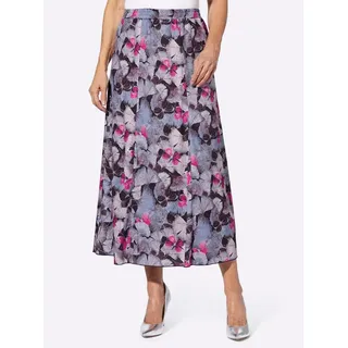 Sieh an! A-Linien-Rock Floral Lila 22