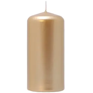Stumpenkerze Metallic Gold