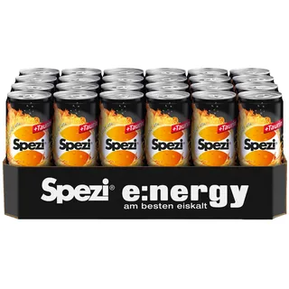 Spezi Energy Dose (24 x 0,33 l) Energy Drink mit Cola & Orangen Geschmack mit Koffein und Vitaminen