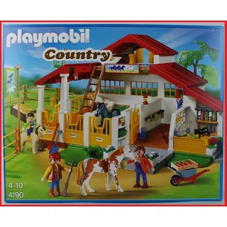 Playmobil 4190 Moderner Reiterhof Reitstall Pferdestall Stall Ponyhof Pferde NEU