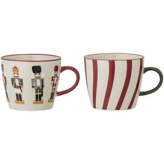 Bloomingville Jolly Becher 0,3 l Grün/Rot 2 St.