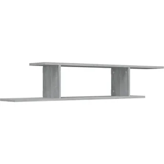 vidaXL Wandregal 125 x 18 x 23 cm Grau