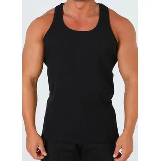 Seher Mensucat Muskelshirt 4er Pack Herren Sport Tank Tops - Rambo Shirt mit X-Back Design (Packung, 4er-Pack) X-Back Design für mehr Bewegungsfreiheit schwarz S