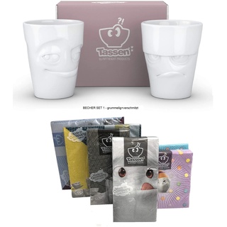 FIFTYEIGHT PRODUCTS Becher Set 1 + Servietten, 350 ml, GRUMMELIG+VERSCHMITZT