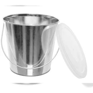 Decoris Citronella Kerze 12cm im Metalleimer mit Deckel Outdoor Duftkerzen Garten Balkon Draußen gegen Mücken Insekten Mückenkerzen Mückenschutz Eimerkerze