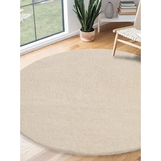 The CarPET Relax Kurzflorteppich Ø 120 cm Beige
