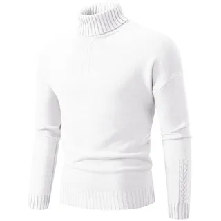 Rollkragen Pullover Männer, Winter Pullover Herren Warm Mit Streifenmuster Angenehmer Pullover Aus Baumwolle Langarmshirt Feinstrick Pullover Mit Rollkragen Schwarzer Pullover Herren Herbst Outfit
