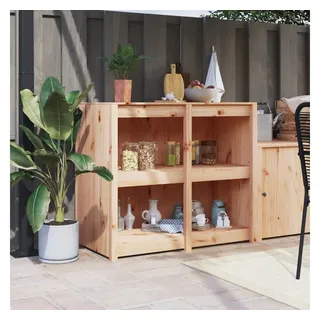 vidaXL Outdoor-Küchenschrank 106x55x92 cm Massivholz Kiefer