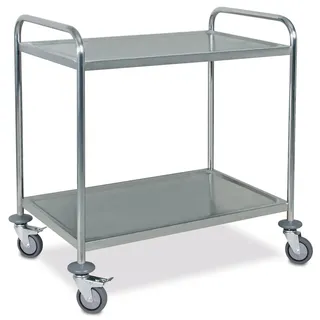 BRB-Lagertechnik BRB Servierwagen aus Edelstahl, 2 Etagen, LxBxH 860x540x940 mm