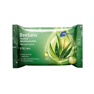 Meditrade® unisex Einmal-Waschhandschuh BeeSana weiß Einheitsgröße 8 St.