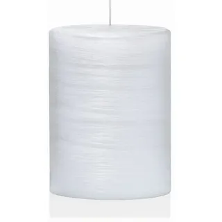 INNA-Glas Formkerze Kerzenrohling Oval MAVRO, Perlmuttoberfläche, weiß, 18cm, Ø13cm weiß