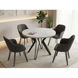 WFL GROUP Revena Ø 100 cm weiß