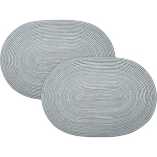 Pichler Tischset Samba 2er-Pack Silber Größe oval: 33x48 cm
