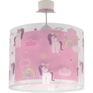 Dalber kinderzimmer, Pendelleuchte Unicorns, in Rosa und Weiß E27 LED 15 W
