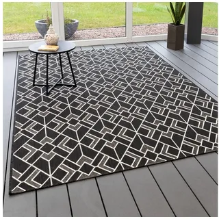 Steffensmeier Bergen Outdoor-Teppich 200 x 200 cm Schwarz