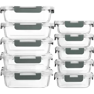 M MCIRCO Glas-Frischhaltedosen Set 20 tlg. 370+1040