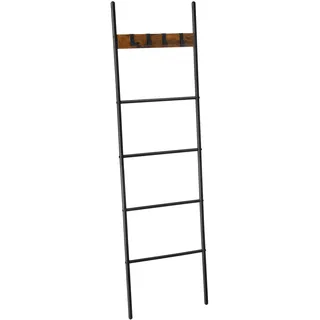 VASAGLE Handtuchleiter 5 Ebenen Braun LLS016B01