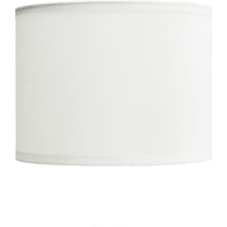 Licht-Erlebnisse Lampenschirm Stoff Zylinder Weiß für E14 Tischlampe