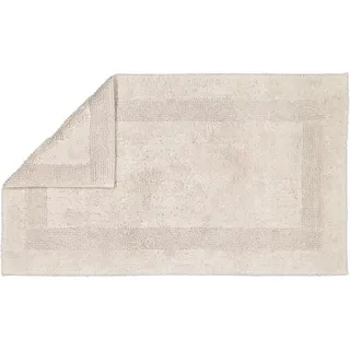 CAWÖ Badteppich Luxus Badteppich 1000 Beige 100 x 60 cm