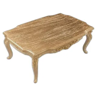 Xlmoebel Couchtisch Barockes Regal aus Holz in eleganter Rokoko-Optik (1-St., Couchtisch), Hergestellt in Europa goldfarben