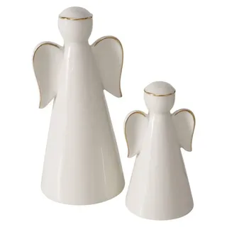 Boltze Porzellanfiguren VELIDEN, Engel, 2er-Set | weiß