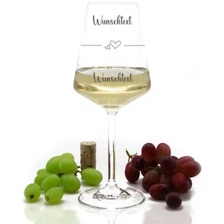 MG-Laserdesign Leonardo Weinglas 5 Motive Herz Persönliche Gravur Puccini Weinglas Graviert Geschenkidee Muttertag Gravur Geburtstag Rotwein Weißwein (560 ml) (Motiv 4)