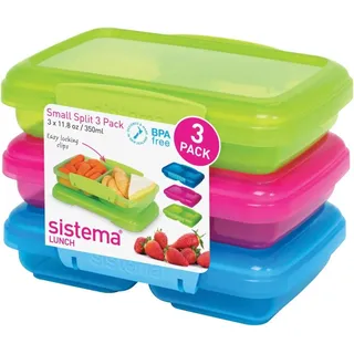 Sistema Lunchbox Sistema KLIP IT Split Frischhaltedosen, 350 ml, 3 Stück, (3-tlg)
