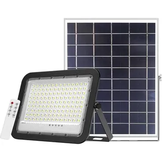 enovalite Außenstrahler LED 20 W Solar 2600 lm IP65 inkl. Fernbedienung schwarz