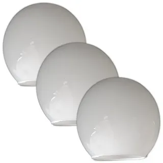 Lichthandel Hoch Lampenschirm Ersatzglas Kugel Weiß - Rundes Lampenglas E14 Fassung Glas Opal Weiß, weiß glänzend, Ideal für DIY-Lampen, Restaurierungen oder als Ersatz weiß