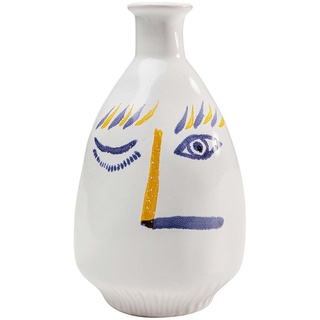 Kare Vase "Art Face Colore" in Weiß - (H)23 cm