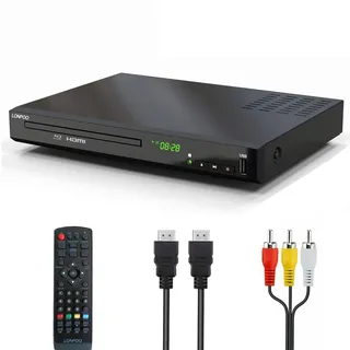 Blu-ray Player for TV, 1080P HD Bluray DVD Player with HDMI, AV, Coaxial Output, USB Input, All Region DVDs and Region B/2 Blu-ray Disc Player, Metal Housing