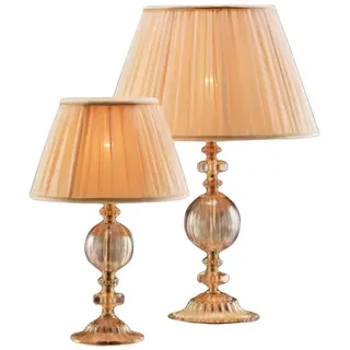 Xlmoebel Tischleuchte Luxus Tischlampe mit Kristallverzierung im Art-déco Stil, Hergestellt in Europa beige