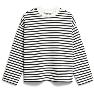 ARMEDANGELS Frankaa Sweatshirt Streifen Schwarz XL